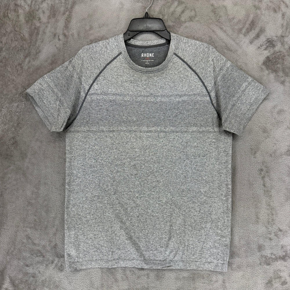 Rhone Reign T-Shirt Mens Large Gray Short Sleeve Athletic Training Performance